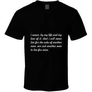 I Swear, By My Life... " Ayn Rand " Inspirational Fashion T Shirt