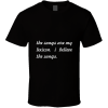The Songs Are My... " Bob Dylan " Inspirational Fashion T Shirt