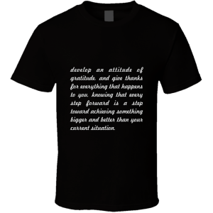 Develop An Attitude... " Brian Tracy " Inspirational Fashion T Shirt